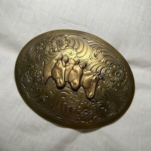 Gold Equestrian Belt Buckle